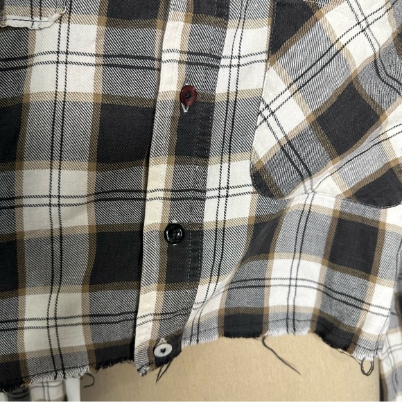 Riley 1880 Vintage Cropped Flannel CROPPED SELF PATCHED IN brown - Picture 11 of 16